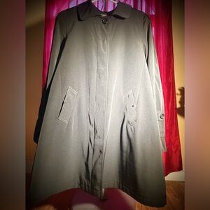 Black Tench Coat, Woman's lightweight rain jacket (Petite Large)